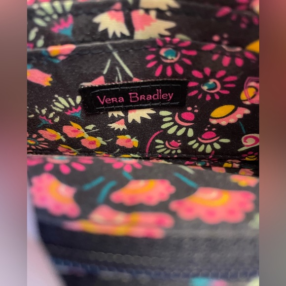 Vera Bradley VBU RFID Compact Crossbody Handbag Purse in Blue Chambray - Picture 8 of 9